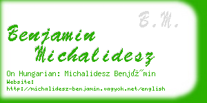 benjamin michalidesz business card